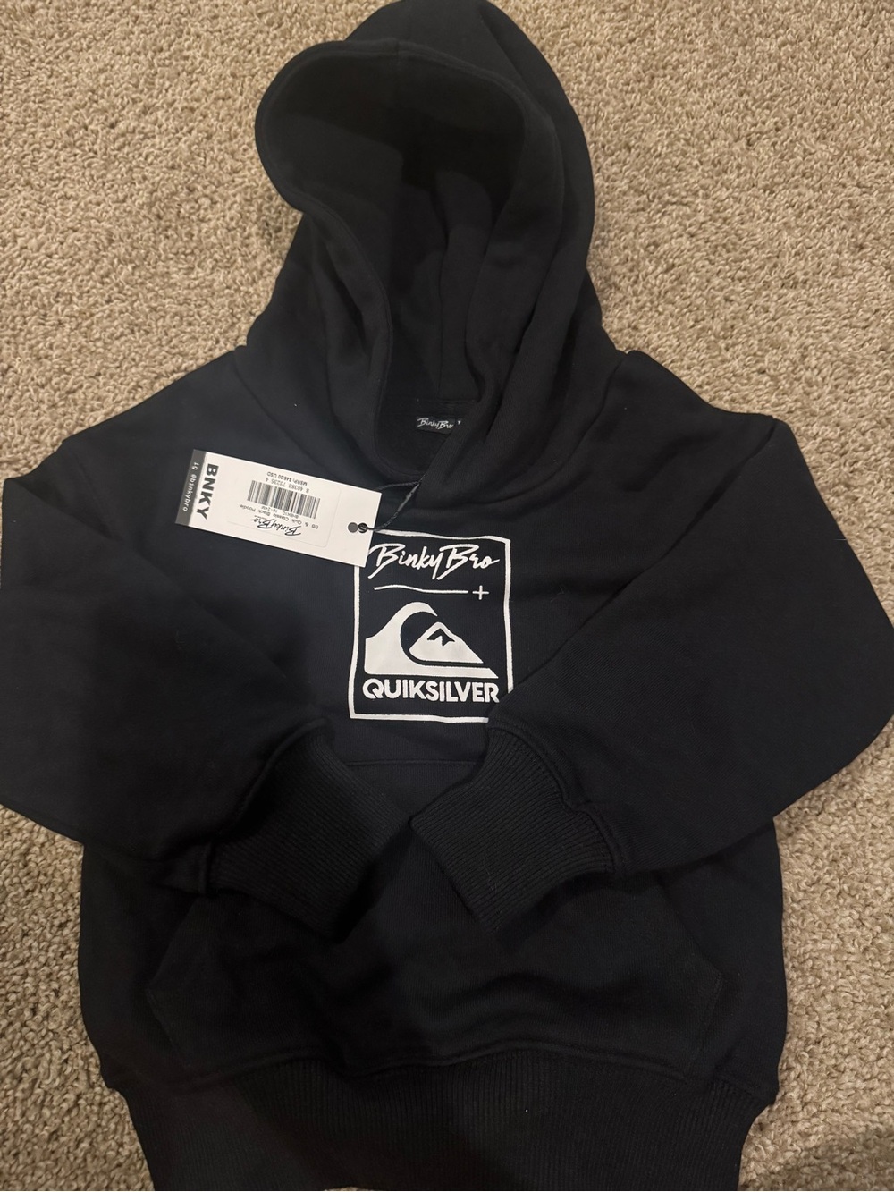 Binky Bros x Quiksilver toddler Black Logo Hoodie